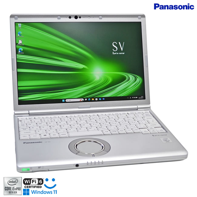 Wi-Fi6 顔認証 Panasonic Let's note SV9 Core i5 10310U M.2SSD256G メモリ8G USBType-C Webカメラ Windows11【中古】
