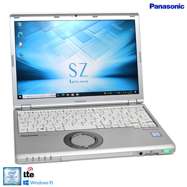 楽天ハイパーラボ　楽天市場店SIMフリー メモリ16G 12.1型 WUXGA Panasonic Let's note SZ6 Core i7 7600U M.2SSD512G Wi-Fi HDMI Webカメラ Windows10【中古】