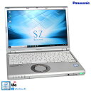 SIMフリー メモリ16G 12.1型 WUXGA Panasonic Let 039 s note SZ6 Core i7 7600U M.2SSD512G Wi-Fi HDMI Webカメラ Windows10【中古】