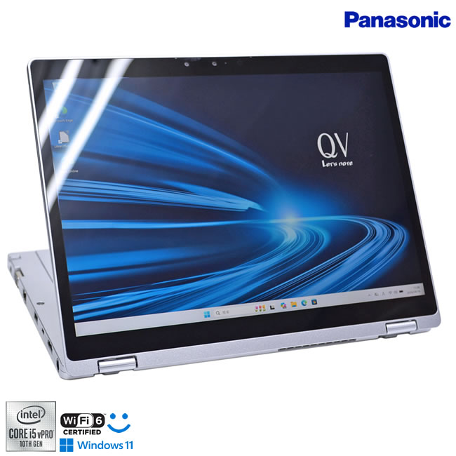 使用時間990H LTE 顔認証 2-in-1 Panasonic Let's note QV9 Core i5 10310U m.2SSD256G メモリ8G 12.0型 WQXGA+ Wi-Fi6 Windows11【中古】