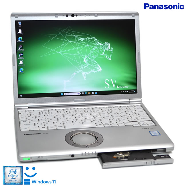 Windows11 Panasonic Let's note SV8 第8世代 Core i5 8365U 顔認証 m.2SSD256G メモリ8G マルチ Wi-Fi USBType-C Webカメラ