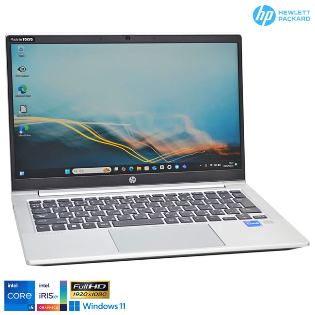 フルHD 13.3型 ノートパソコン HP ProBook 430 G8 第11世代 Core i5 1135G7 M.2SSD256G メモリ8G Webカメラ USBType-C Wi-Fi Windows11【中古】