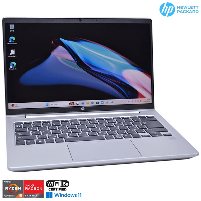 Wi-Fi6E フルHD 14.0型 HP ProBook 445 G10 AMD Ryzen 5 7530U with Radeon メモリ16G m.2SSD512G Webカメラ Windows11