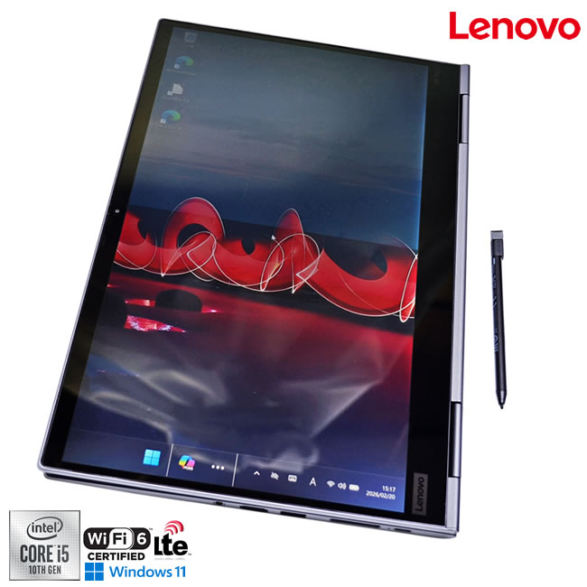 2-in-1 Wi-Fi6 顔認証 LTE Lenovo ThinkPad X1 Yoga Gen 5 Core i5 10210U m.2SSD256G メモリ8G Windows11【中古】