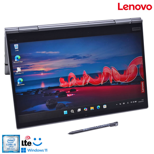 Windows11 2-in-1 LTE Lenovo ThinkPad X1 Yoga 4th フルHD Core i5 8365U メモリ8G m.2SSD256G Wi-Fi 顔認証 カメラ【中古】