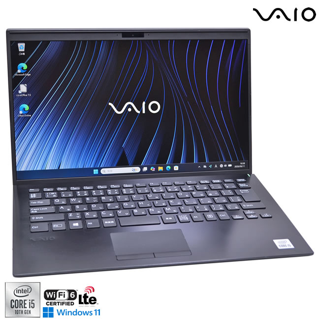 Wi-Fi6 LTE 14.0型 FHD VAIO Pro PK VJPK13C12N Core i5 1035G1 メモリ8G M.2SSD256G USBType-C Webカメラ Windows11