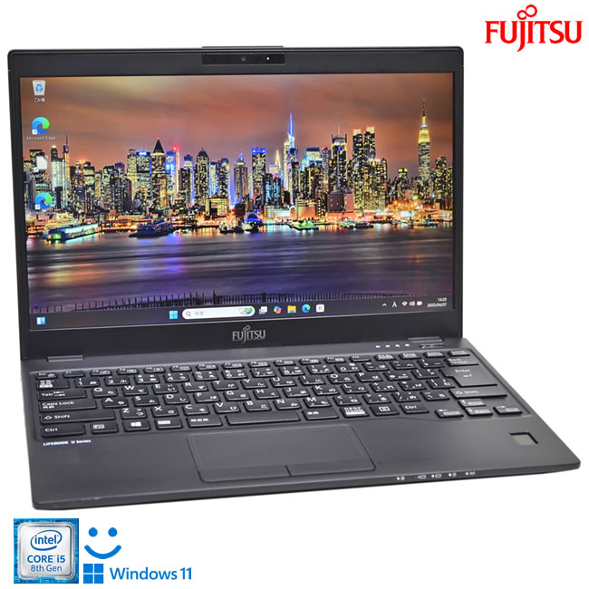 フルHD 13.3型 モバイル 富士通 LIFEBOOK U939/B 顔認証 Webカメラ Core i5 8365U m.2SSD256G メモリ8G Wi-Fi USBType-C Windows11【中古】