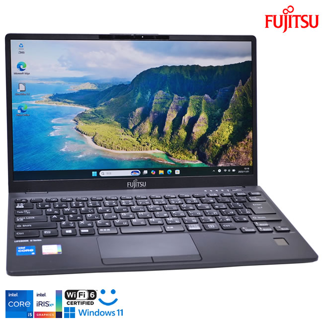 軽量 モバイル 富士通 LIFEBOOK U9311/F 顔認証 Wi-Fi6 フルHD Core i5 1145G7 IrisXe M.2SSD256G メモリ8G USBType-C Windows11【中古】