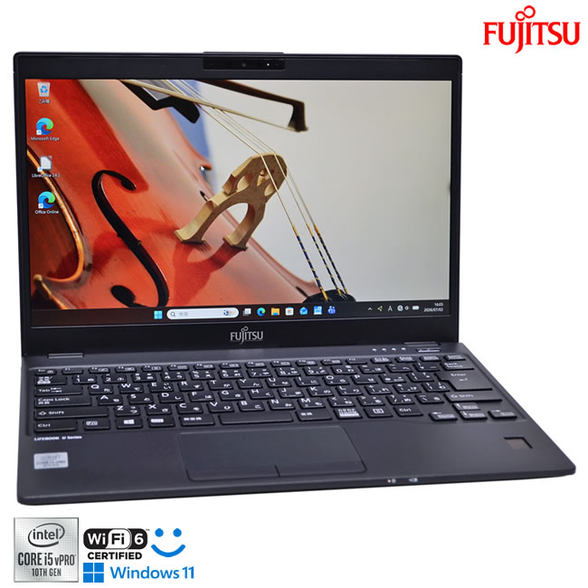 Lightweight mobile laptop with Full HD display, facial recognition, Wi-Fi 6, Fujitsu LIFEBOOK U9310/D, Core i5 10310U processor, 256GB M.2 SSD, 8GB RAM, camera, Type-C port, Windows 11. [Used]