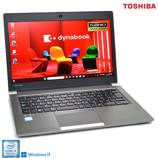 tHD yʁE^  dynabook R63/J Core i5 8250U WebJ M.2SSD256G 8GB Wi-Fi Bluetooth Windows11yÁz