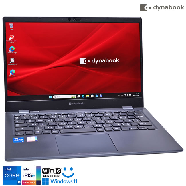 フルHD タッチパネル dynabook G83/HS Core i5 1135G7 メモリ16GB M.2SSD256G Wi-Fi6 顔認証 Webカメラ Type-C Windows11【中古】