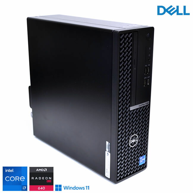 メモリ32G m.2SSD512G HDD1TB DELL OPTIPLEX 7090 SF Core i7 11700 USBType-C RADEON Windows11【中古】