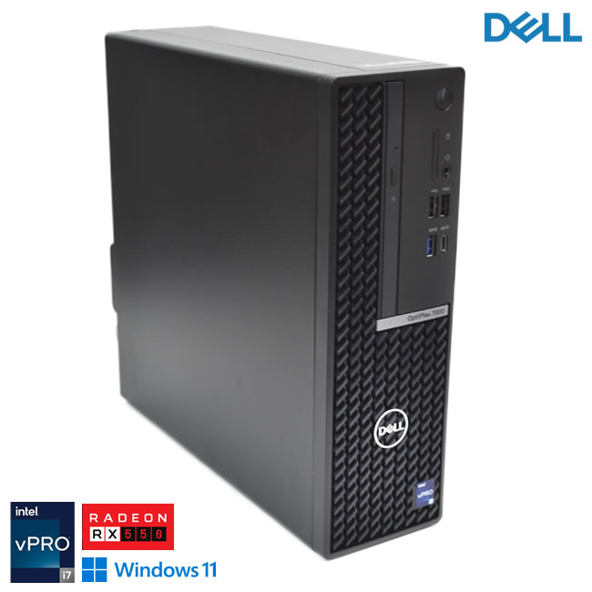 第12世代 12コア20スレッド Windows11 DELL OPTIPLEX 7000 SF Core i7 12700 メモリ16G 新品M.2SSD512B HDD1TB RadeonRX USBType-C【中古】