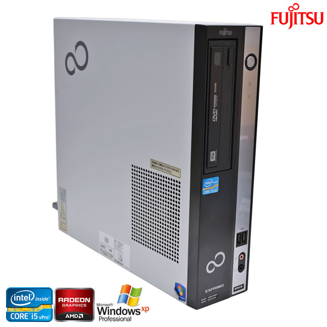 WindowsXP DtoD シリアル/パラレル Radeon 富士通 ESPRIMO D751/D 4コア Core i5 2400 メモリ4G HDD500G マルチ【中古】