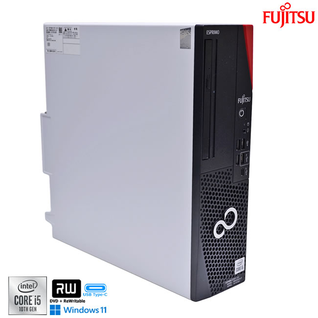 デスクトップ 富士通 ESPRIMO D7011/GX 6コア12スレッド Core i5 10505 メモリ16G m.2SSD512G マルチ USBType-C Windows11【中古】