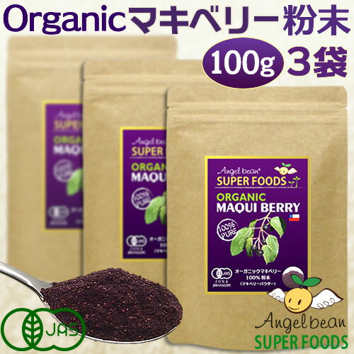 お徳用 オーガニック マキベリー 有機JASマキベリ粉末100g 3袋セット 送料無料