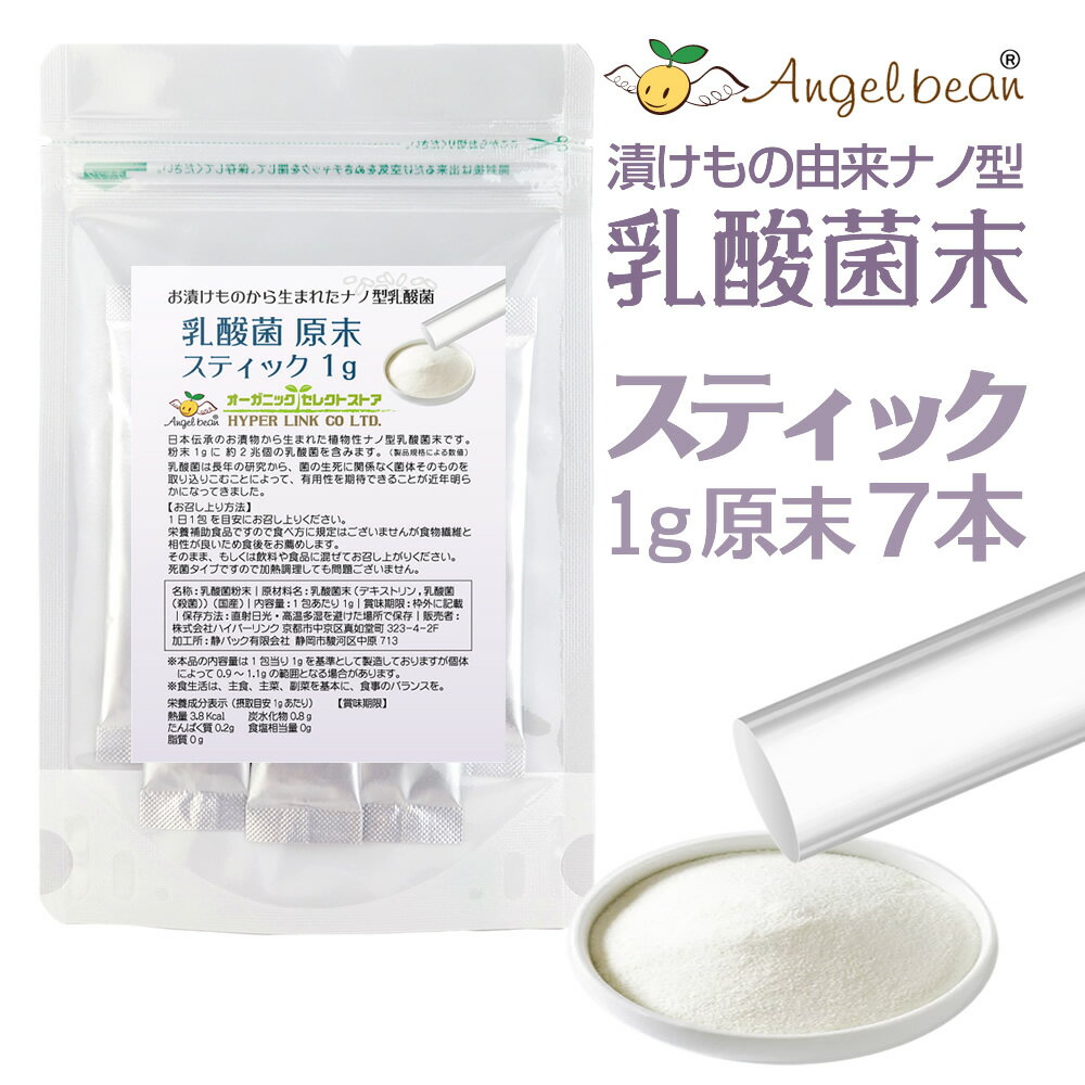 乳酸菌 原末100% 原料 国産 植物性 ナノ型 パウダー（粉末30g 約1～2ヶ月分）（スティック1gx7包 お試し） 2