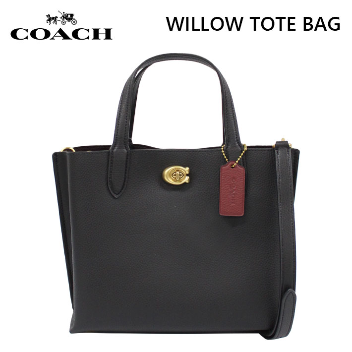 ハンドバッグ 最大300円OFFクーポン配布中！5/16 1:59まで COACH コーチ WILLOW TOTE BAG ウィロウ トート バッグ c8869 B4/BKショルダーバッグ ハンドバッグ 2Way ブラック 革 レザー おしゃれレディース プレゼント ギフト ブランド 通勤 通学 送料無料