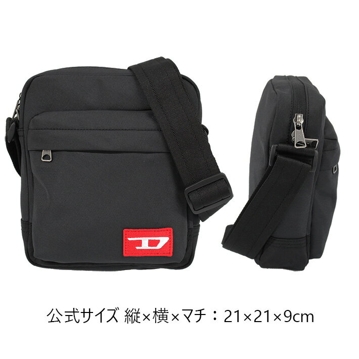 100円OFFクーポン配布中！DIESEL ディーゼル WARE CROSS BODY BAG ワレ クロスボディバッグ リサイクルナイロンボディバッグ ショルダーバック バッグ メンズ X08364-P3889-T8013 ブラック 黒プレゼント ギフト 通勤 通学 送料無料