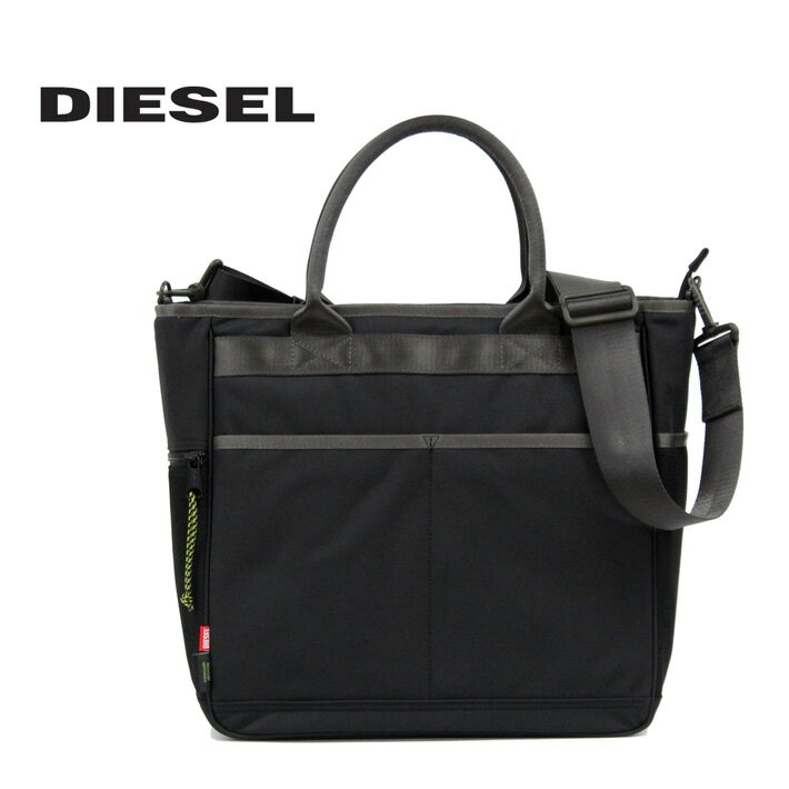 DIESEL ディーゼル Urbn Net Tote トートバッグ バッグ ショルダーバッグ肩掛け メンズ レディース ブラック 黒 17L X09368-P5196-T8013プレゼント ギフト 通勤 通学 送料無料 父の日