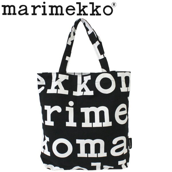 marimekko マリメッコ Logo Notko ロゴ ノトゥコトートバッグ エコバッグ バッグ レディース A4 ブラック 47312 047312プレゼント ギフト 通勤 通学 送料無料