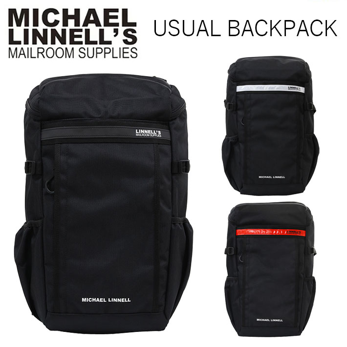 SSで使える最大10％OFFクーポン配布中！MICHAEL LINNELL マイケルリンネル Usual Backpack ユージュアル バックパックリュック メンズ レディース ブラック 黒 ML-034プレゼント ギフト 通勤 通学 送料無料 国内正規品 父の日