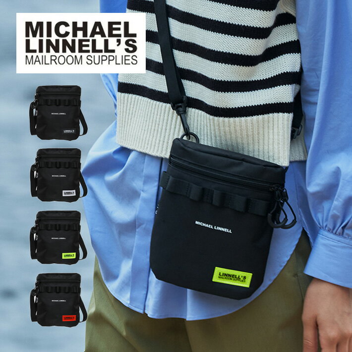 MICHAEL LINNELL マイケルリンネル Shoulder Pouch ショルダーポーチショルダーバッグ ボディバッグ コンパクト メンズ レディース ブラック ML-037 1Lプレゼント ギフト 通勤 通学 国内正規品 bgsin 父の日