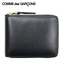 Wallet Comme des Garcons ウォレット コム デ ギャルソン CLASSIC WALLET クラシック ウォレット SA7100 二つ折り 小銭入れ財布 ラウンドファスナー メンズ ブラック 本革 レザー ブラック 黒プレゼント ギフト 通勤 通学 送料無料 母の日