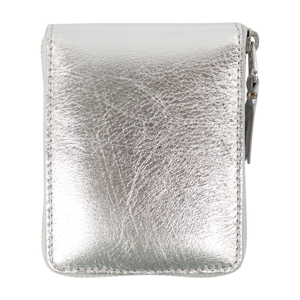 Wallet Comme des Garcons コム デ ギャルソン COMPACT GOLD AND SILVER WALLET SA7100G財布 小銭入れ L字型 ラウンドファスナー メンズ レディース ゴールド シルバー 本革 レザーおしゃれ プレゼント ギフト 通勤 通学 送料無料 2