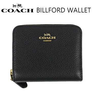 COACH コーチ BILLFORD WALLET ビルフォールド ウォレット 財布 折りたたみ財布 1579-B4/BK二つ折財布 ミニ財布 アラウンドジップ ブラック 本革 レザーメンズ レディース プレゼント ギフト 通勤 通学 送料無料