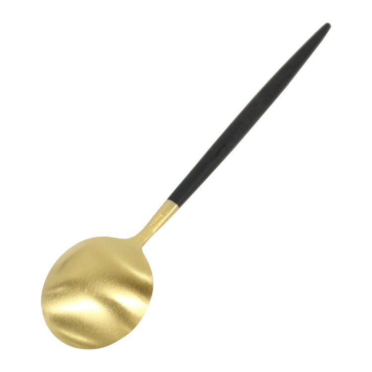 100円OFFクーポン配布中！Cutipol クチポール GOA ゴア Dessert spoon デザートスプーン ブラック 黒 ゴールドキッチン用品 スプーン カトラリー おしゃれ 人気 シンプル GO08プレゼント ギフト インテリア