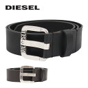 ディーゼル ベルト（メンズ） DIESEL ディーゼル B-STAR II X08881 P1913 T8013 H0180ベルト メンズ 紳士 レザー ブラック 黒 ブラウン シルバー本革 レザー プレゼント ギフト 通勤 通学 送料無料 母の日