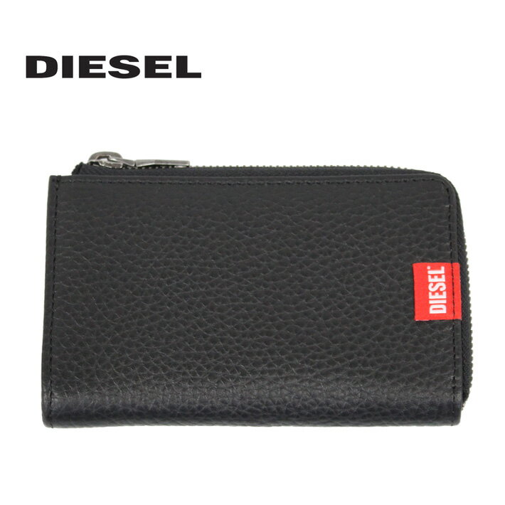 ディーゼル 財布（メンズ） 20日限定で最大300円OFFクーポン配布中！DIESEL ディーゼル Key Pouch コインケース 小銭入れ 財布ICカード パスケース メンズ レディース ブラック X09359-PR013-T8013 レザー 本革プレゼント ギフト 通勤 通学 送料無料 父の日