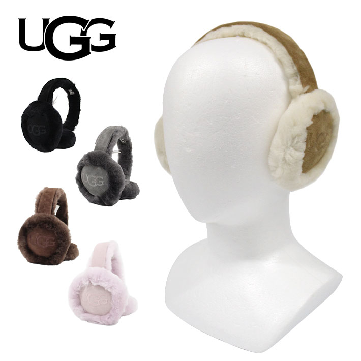 UGG アグ W SHEEPSKIN EMBROIDERY EARMUFF ウィメンズ シープスキン イヤーマフイヤマフ 耳当て レディース ブラック グレー ブラウン キャメル ピンク 20955 かわいい おしゃれ 防寒 冬 プレゼント ギフト 通勤 通学 送料無料 クリスマスのサムネイル