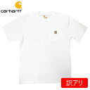 Carhartt カーハートWorkwear Pocket T-Shirt ワークウェア ポケット TシャツTシャツ カットソー メンズ Lサイズ K87 ホワイト 白アウトレット品 新品 通勤 通学 母の日