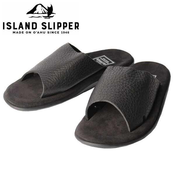 ISLAND SLIPPER アイランドスリッパサンダル スリッパ シューズ メンズ ブラック レザー スエード PTソール PBS705BHプレゼント ギフト 通勤 通学 送料無料 sndl 父の日