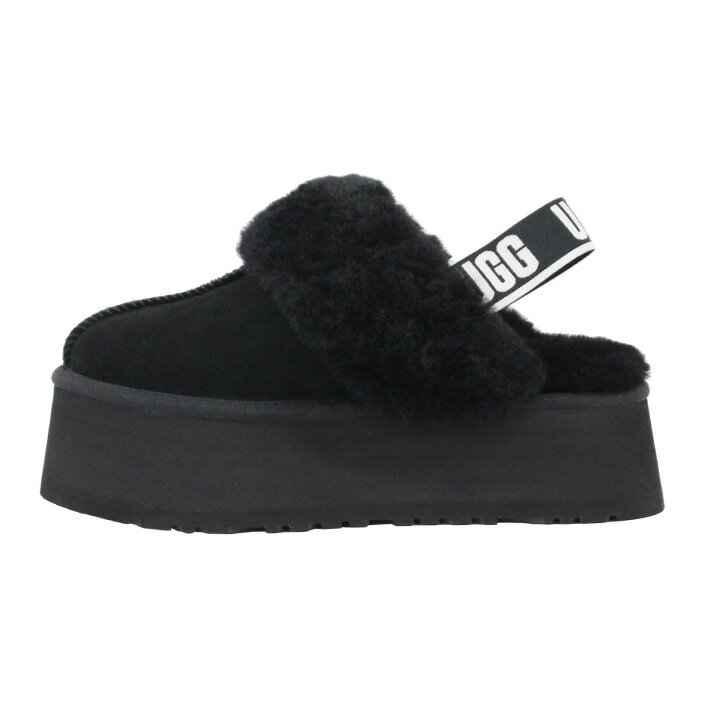 MAX1,000円OFFクーポン配布中！UGG アグ Funkette ファンケット シープスキン サンダル プラットフォームサンダル シューズ 靴 厚底 ムートン ボア レディース 11113474 ブラック ベージュ プレゼント ギフト 通勤 通学 送料無料 2