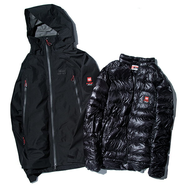 NANGA × 686 ナンガ シックスエイトシックス GORE-TEX PACLITE Shell JACKET ゴアテックス パックライト シェル ジャケット インナーダウンマウンテンパーカー ダウンジャケット アウター ジャケット MOW918メンズ ブラック プレゼント ギフト 通勤 通学 送料無料