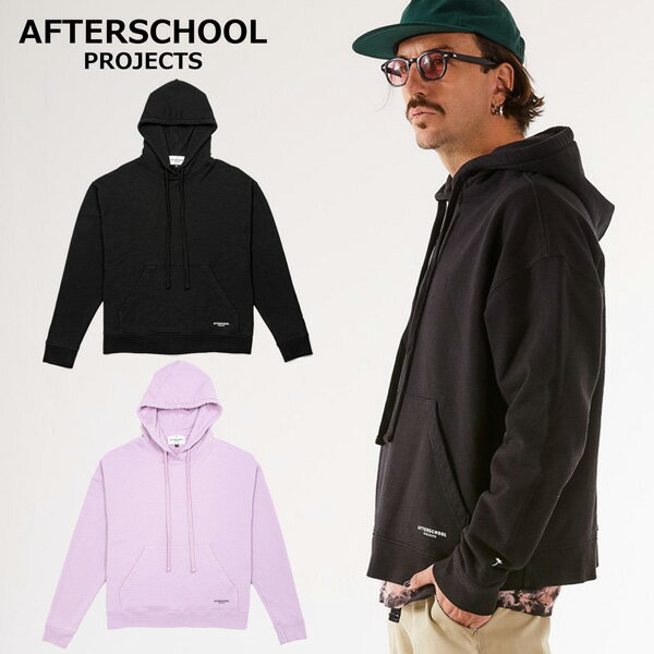 AFTERSCHOOL PROJECTS アフタースクールプロジェクト FRENCH TERRY OVERSIZED HOODIE フレンチテリー オーバーサイズ フーディーパーカー フーディ スウェット メンズ ブラック ピンクプレゼント ギフト 通勤 通学 送料無料 父の日