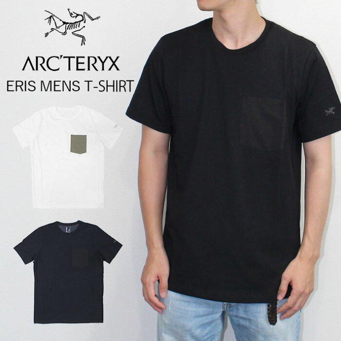 ARC'TERYX ARCTERYX アークテリクス ERIS Men's T-Shirt エリス メンズ 半袖Tシャツカットソー SS ショートスリーブ ポケット ワンポイント ロゴ メンズ レディース ホワイト 白 ブラック 黒 25217プレゼント ギフト 通勤 通学 送料無料