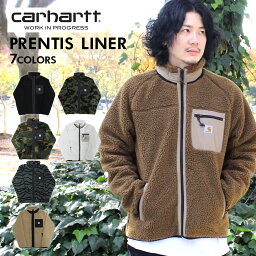 カーハート ボアジャケット メンズ Carhartt WIP カーハート WIP PRENTIS LINER プレンティス ライナーボアジャケット フリース アウター ジャケット メンズ ブラック ホワイト ブラウン カーキー 迷彩 I025120 I030583プレゼント ギフト 通勤 通学 送料無料 母の日