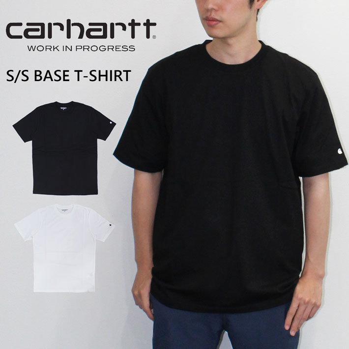 100円OFFクーポン配布中！Carhartt WIP カーハート WIP S/S BASE T-SHIRTショートスリーブ ベース Tシャツ カットソー 半袖 メンズ レディース ブラック ホワイト無地 ワンポイント ロゴ i026264 プレゼント ギフト 通勤 通学 送料無料