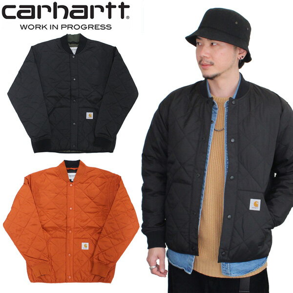 Carhartt WIP カーハート WIP Barrow Liner バローライナーブルゾン ジャケット キルト キルティング アウター メンズ ブラック オレンジ I029461プレゼント ギフト 通勤 通学 送料無料