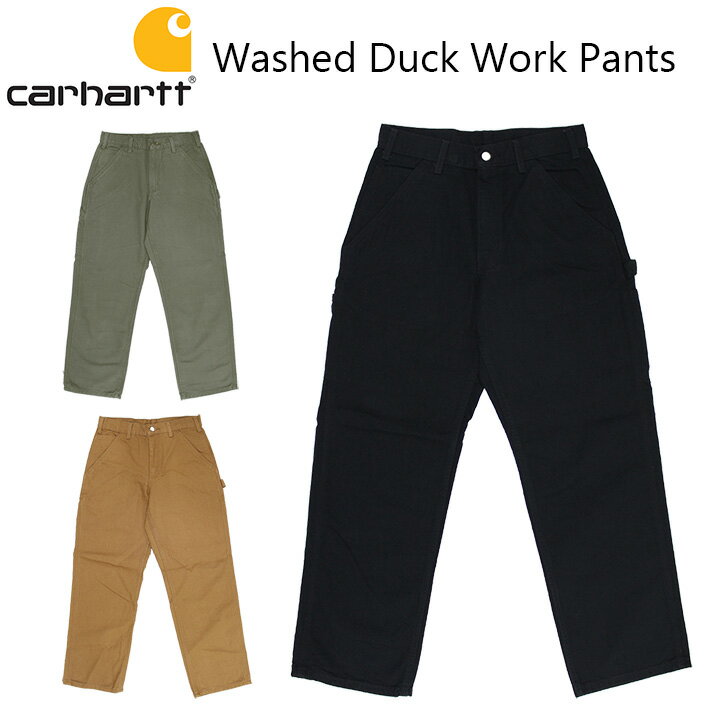 Carhartt カーハートB11 Washed Duck Work Dungareeウォッシュドダックワークペインターパンツ ロングパンツ ワークパンツ 長ズボン ストレッチ メンズ レディース ブラック ネイビー ワンポイント ロゴ B11 プレゼント ギフト 通勤 通学 送料無料 母の日