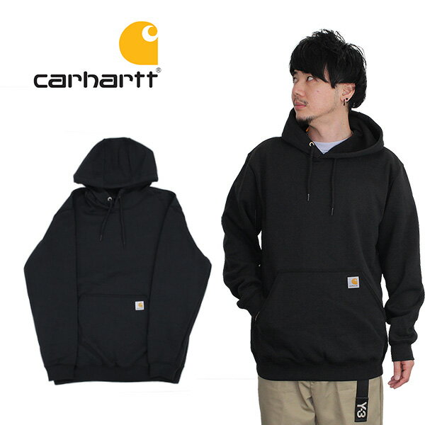 Carhartt カーハート Midweight Hoodie ミッドウェイト フーディパーカー スウェット 長袖 プルオーバー メンズ ブラック K121プレゼント ギフト 通勤 通学 送料無料 父の日