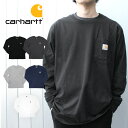 カーハート Tシャツ メンズ Carhartt カーハートWorkwear Long-Sleeve Pocket T-Shirt ワークウェア ロングスリーブ ポケット Tシャツカットソー 長袖 メンズ K126プレゼント ギフト 通勤 通学 母の日