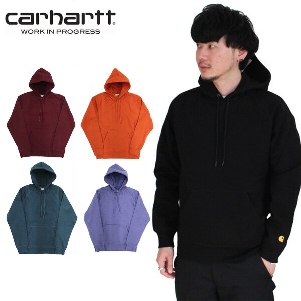 Carhartt WIP カーハート WIP HOODED CHASE SWEAT フード チェイス スウェットパーカー プルオーバーパーカー フーディー ルームウェア メンズ ブラック レッド オレンジ グリーン パープル I026384プレゼント ギフト 通勤 通学 送料無料