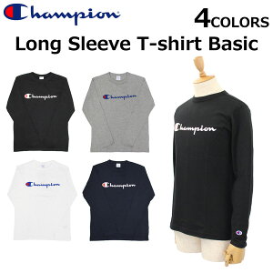 大決算セール開催中！3/11 1:59まで Champion チャンピオン Long Sleeve T-shirt Basic ロング スリーブ Tシャツ ベーシックTシャツ 長袖 メンズ ロゴプリント C3Q401ルームウェア 部屋着 プレゼント ギフト 通勤 通学