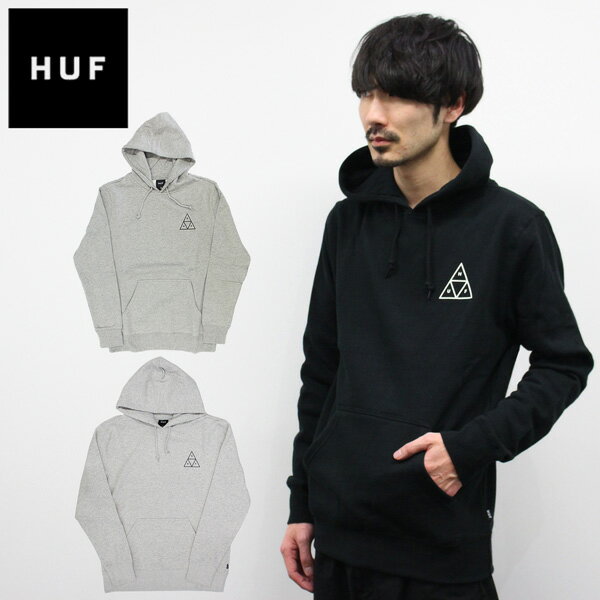 HUF ハフ ESSENTIALS TT P/O HOODIE エッセンシャル フーディーパーカー 長袖 メンズ ブラック PF00100プレゼント ギフト 通勤 通学 送料無料