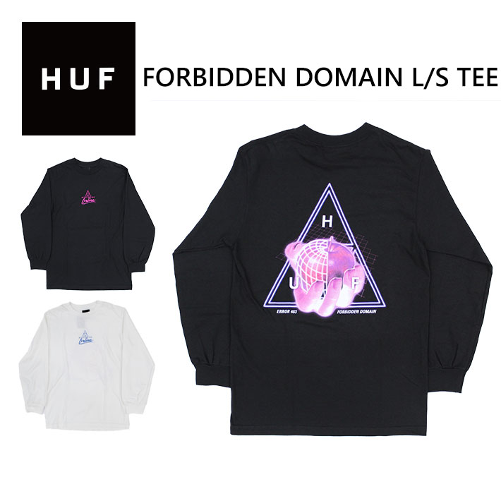 100円OFFクーポン配布中！HUF ハフ FORBIDDEN DOMAIN L/S TEE フォビドゥン ドメイン ロングスリーブ Tシャツカットソー 長袖 メンズ ロンTts01005 プレゼント ギフト 通勤 通学